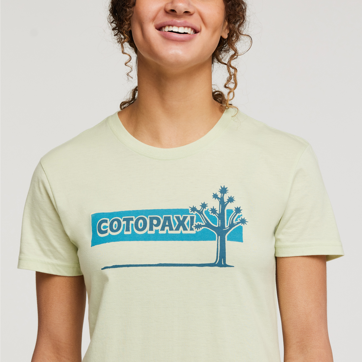Hello Desert Organic T-Shirt - Women's, Lichen, Model London