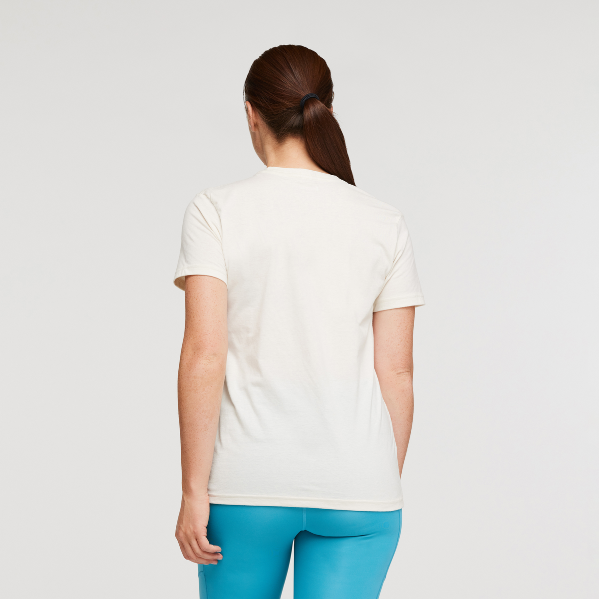 Llama Sequence Organic T-Shirt - Women's, Bone, Model Aya
