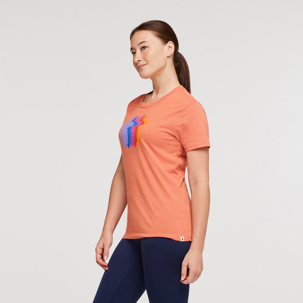 Llama Sequence Organic T-Shirt - Women's, Nectar, Model Aya