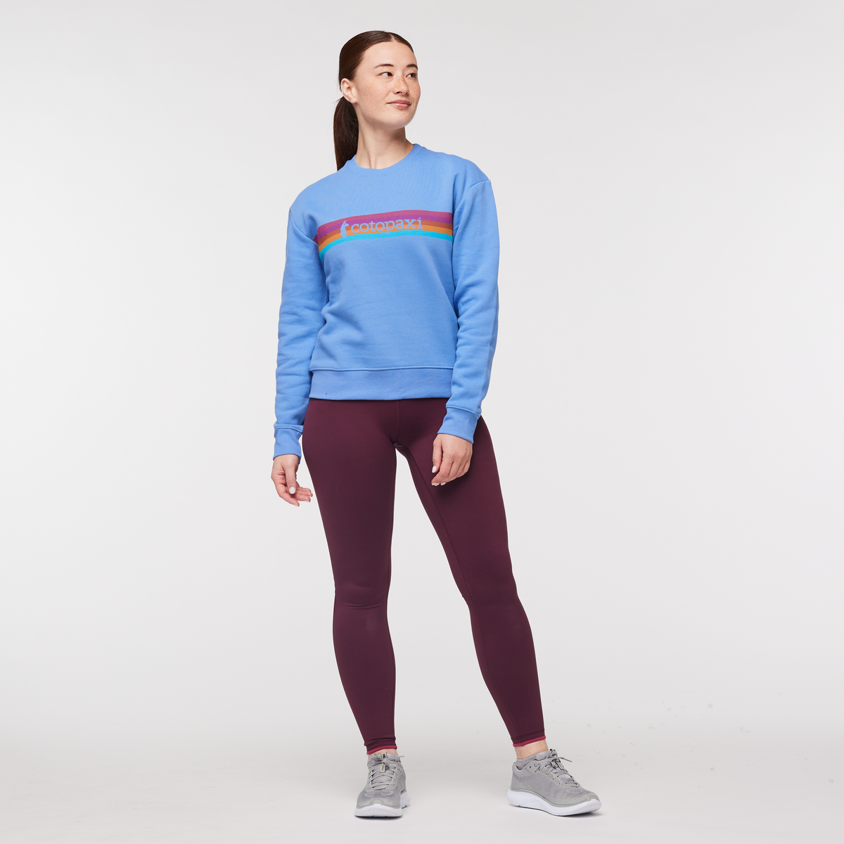 On The Horizon Organic Crew Sweatshirt - Women's, Lupine, Model Aya