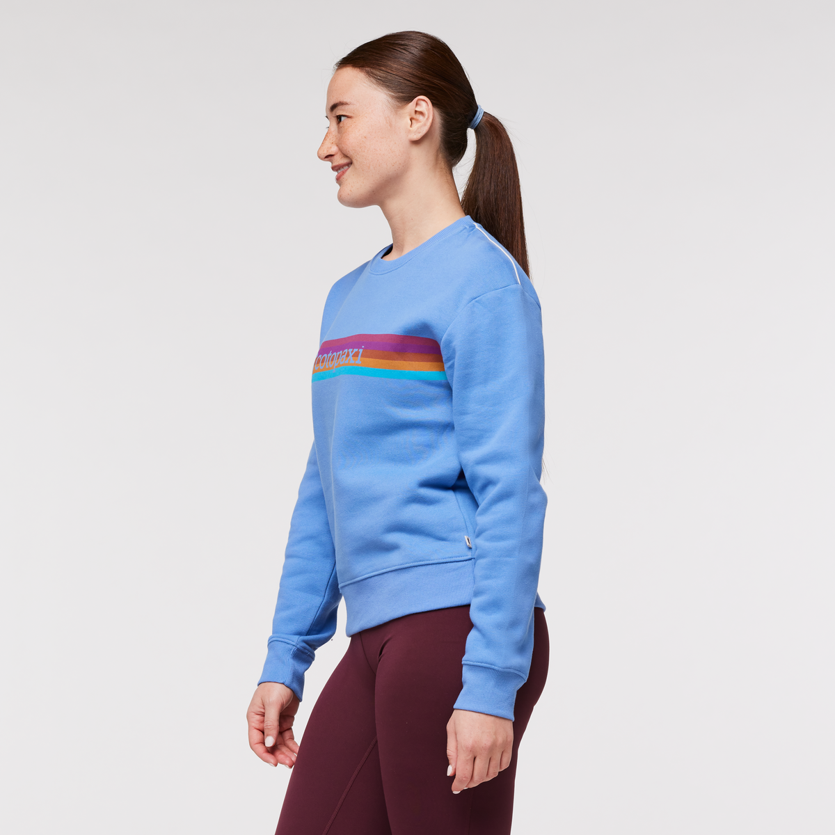 On The Horizon Organic Crew Sweatshirt - Women's, Lupine, Model Aya