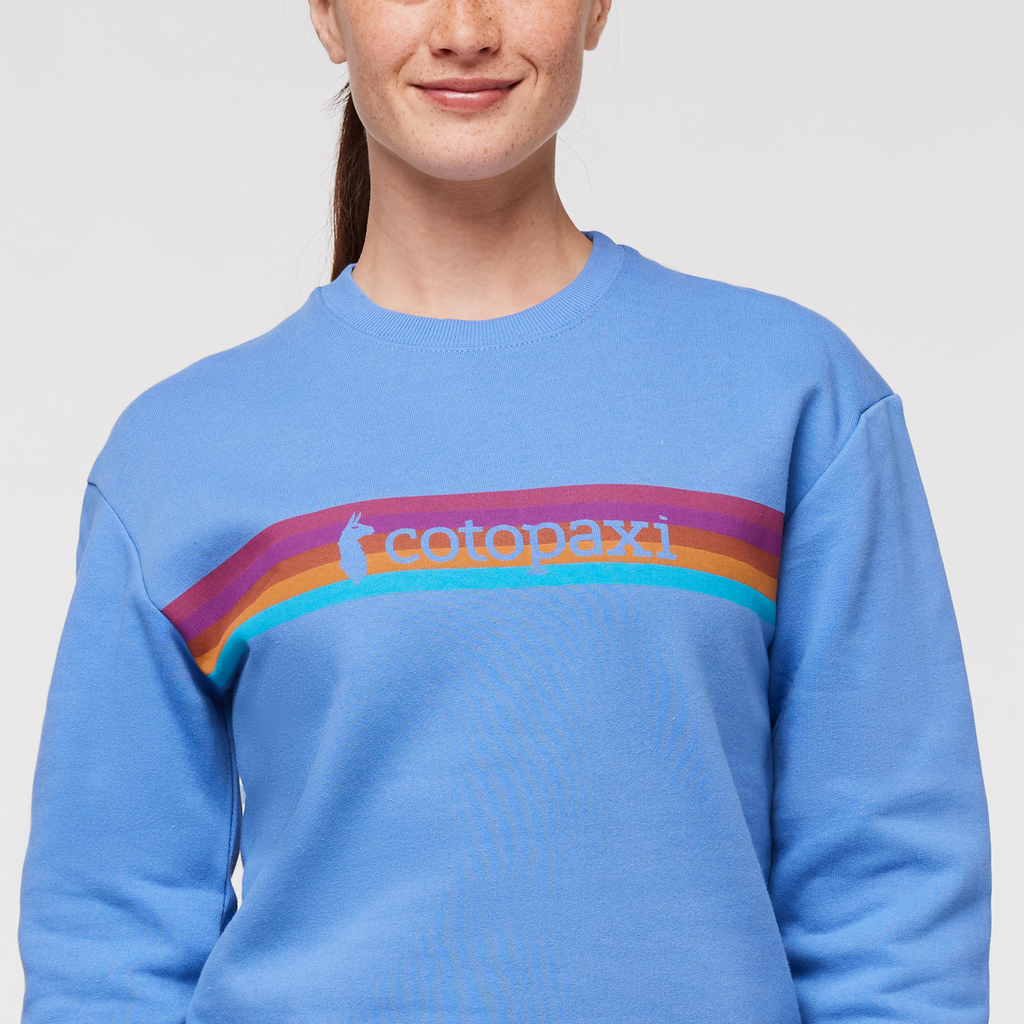 On The Horizon Organic Crew Sweatshirt - Women's, Lupine, Model Aya