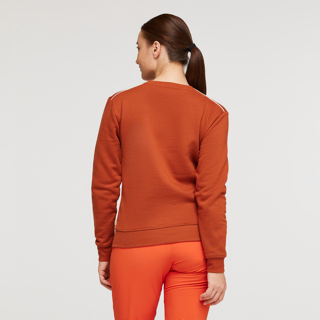 On The Horizon Organic Crew Sweatshirt - Women's, Spice, Model Aya
