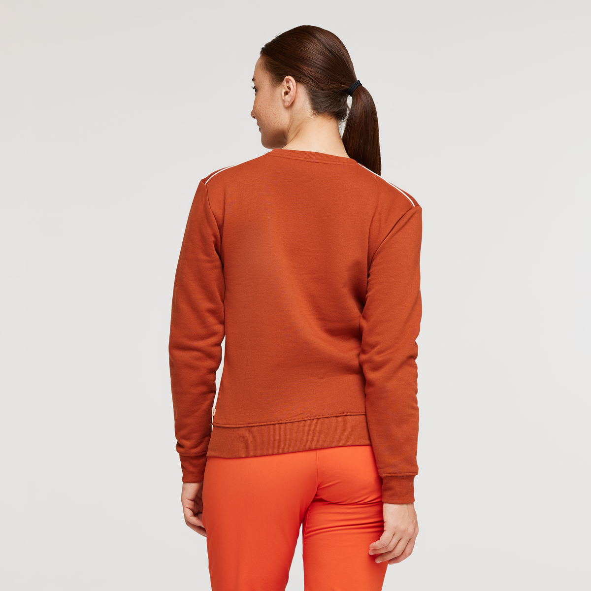 On The Horizon Organic Crew Sweatshirt - Women's, Spice, Model Aya
