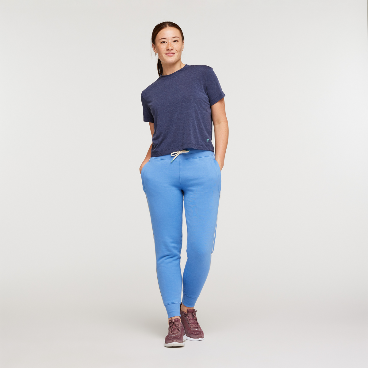 Organic Sweatpant - Women's, Lupine, Model Aya