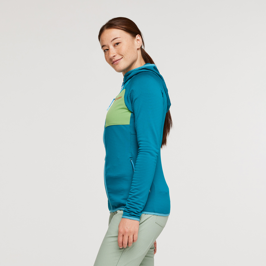 Otero Fleece Full-Zip Hooded Jacket - Women's, Gulf, Model Aya