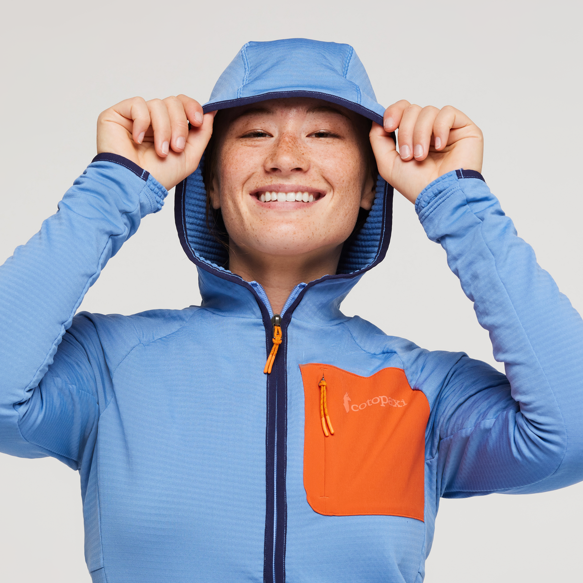 Otero Fleece Full-Zip Hooded Jacket - Women's, Lupine, Model Aya