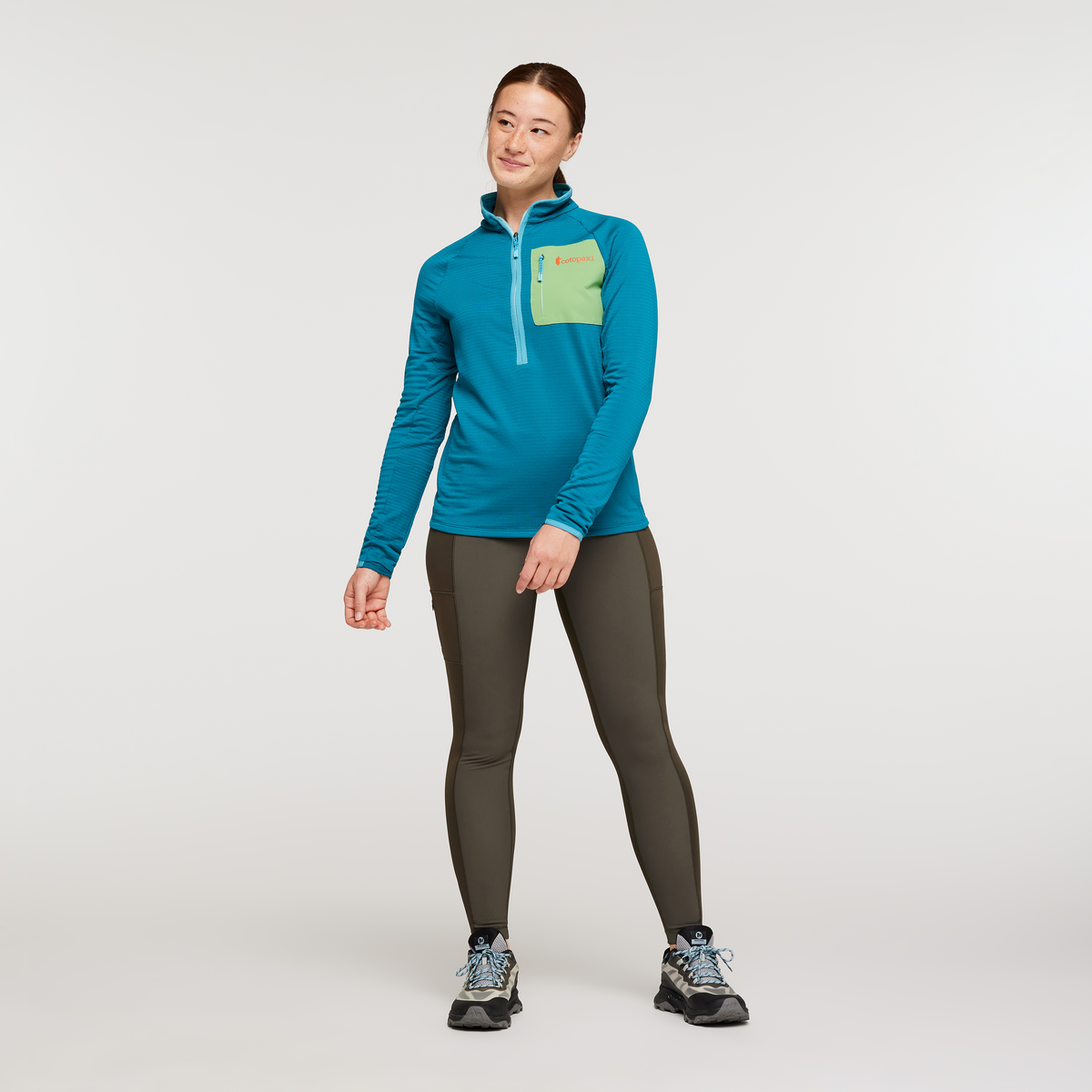 Otero Fleece Half-Zip Pullover - Women's, Gulf, Model Aya