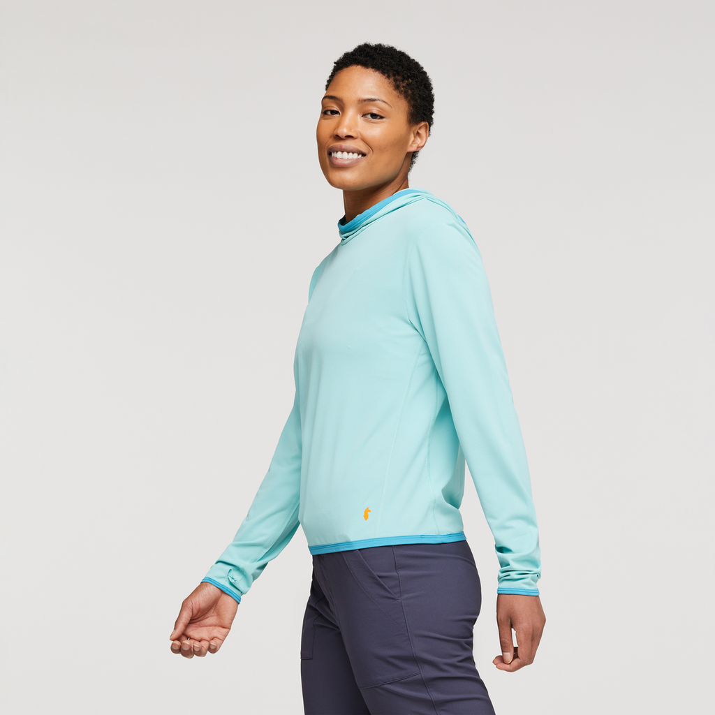 Sombra Sun Hoodie - Women's, Sea Glass, Model Callie