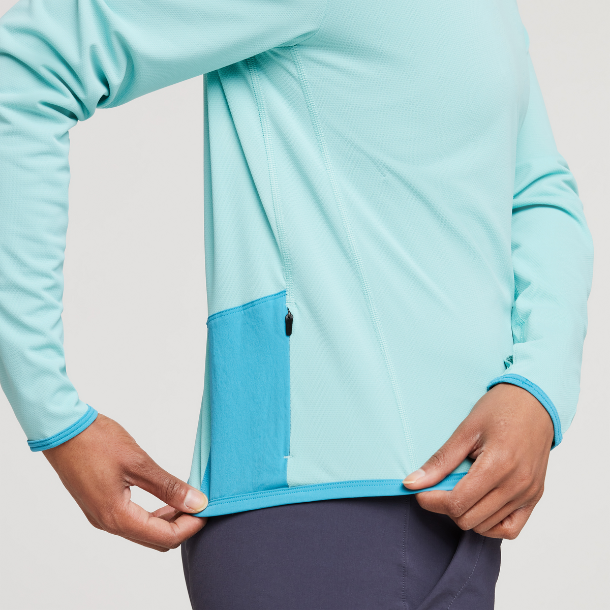 Sombra Sun Hoodie - Women's, Sea Glass, Model Callie