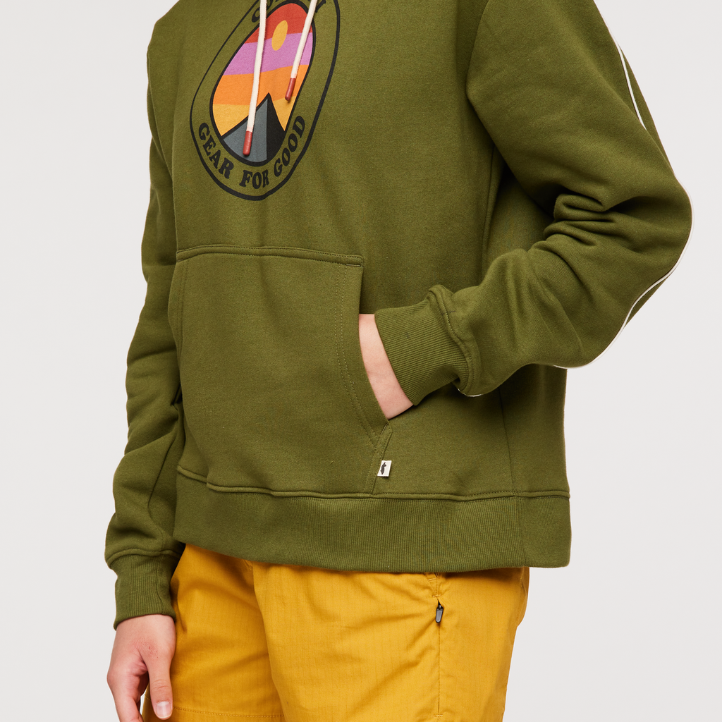 Sunny Side Organic Pullover Hoodie - Women's, Pine, Model London