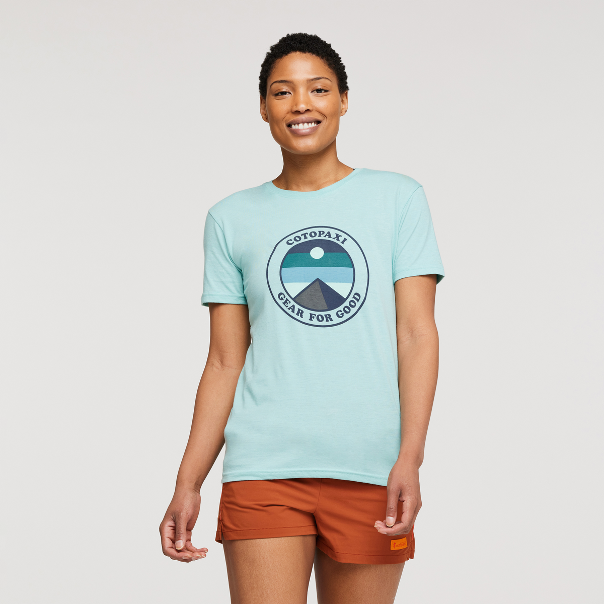 Sunny Side T-Shirt - Women's, Sea Glass, Model Callie