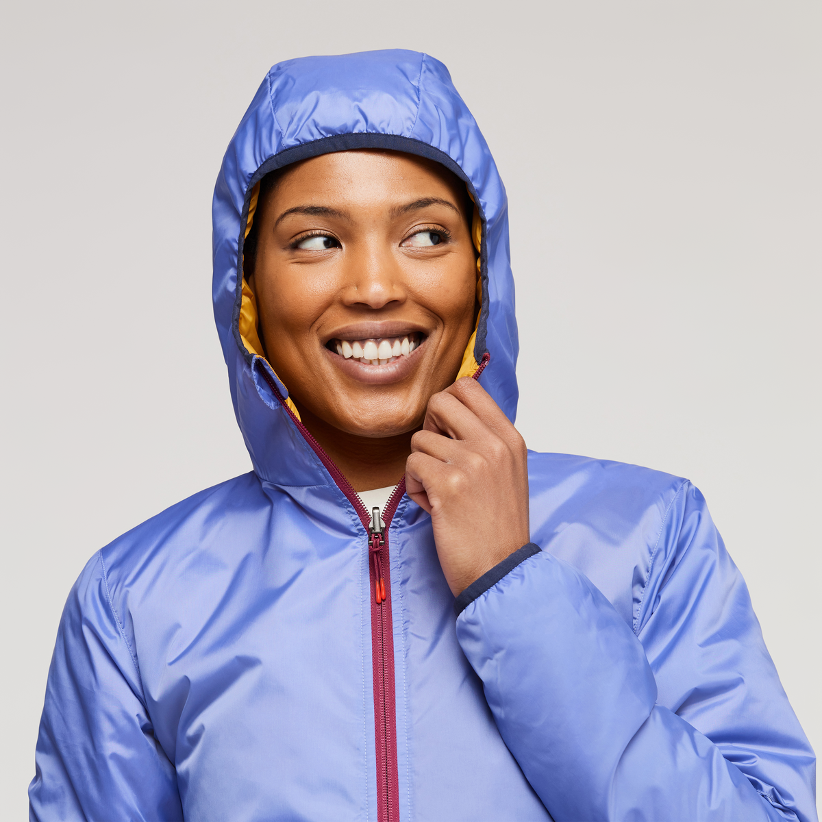 Teca Cálido Hooded Jacket - Women's, Honeybee, Model Callie