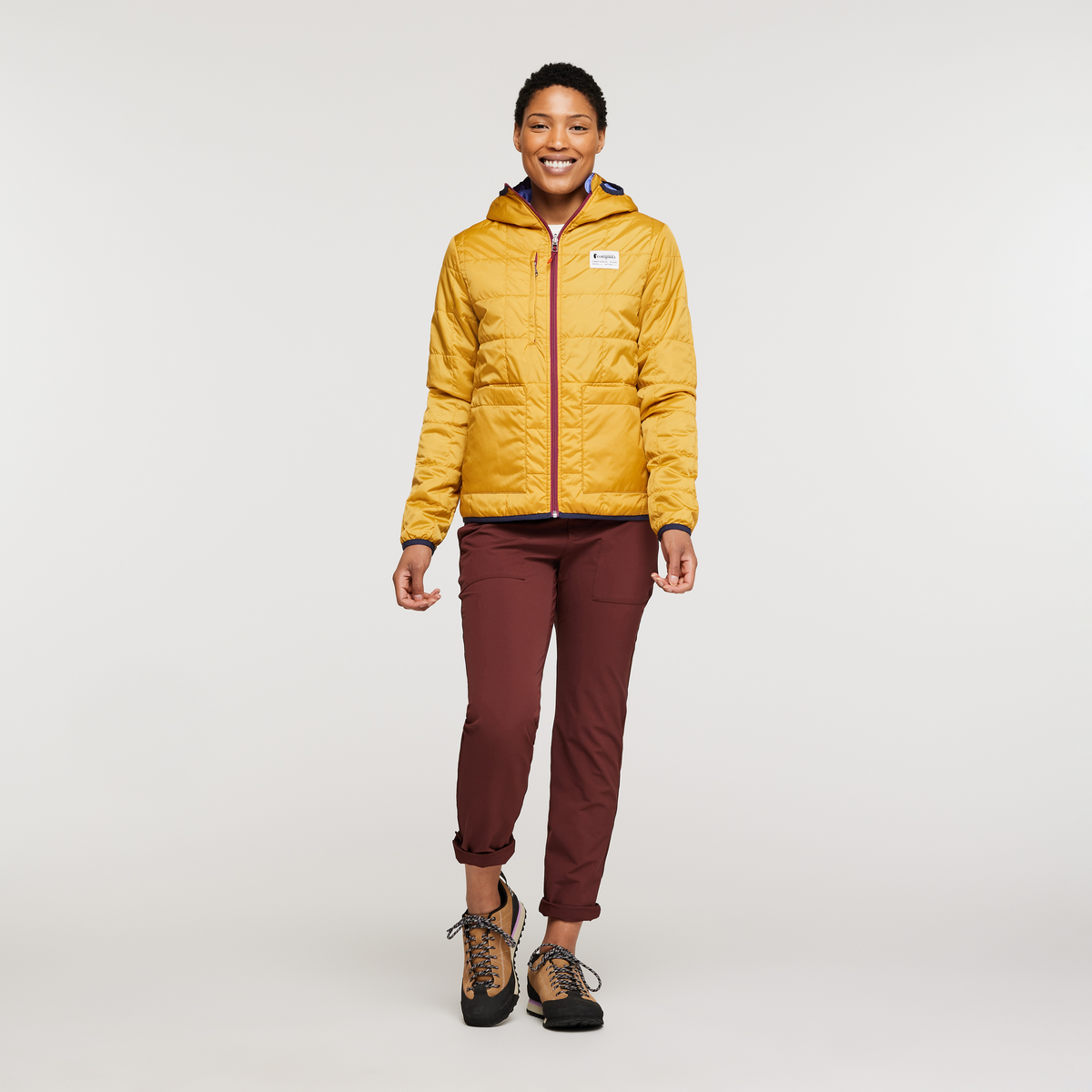 Teca Cálido Hooded Jacket - Women's, Honeybee, Model Callie