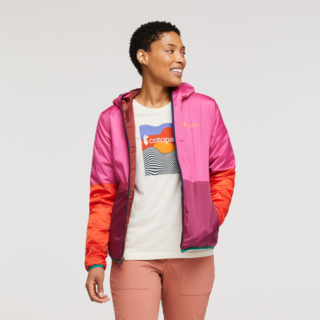 Teca Cálido Hooded Jacket - Women's, Spicy Sweet, Model Callie