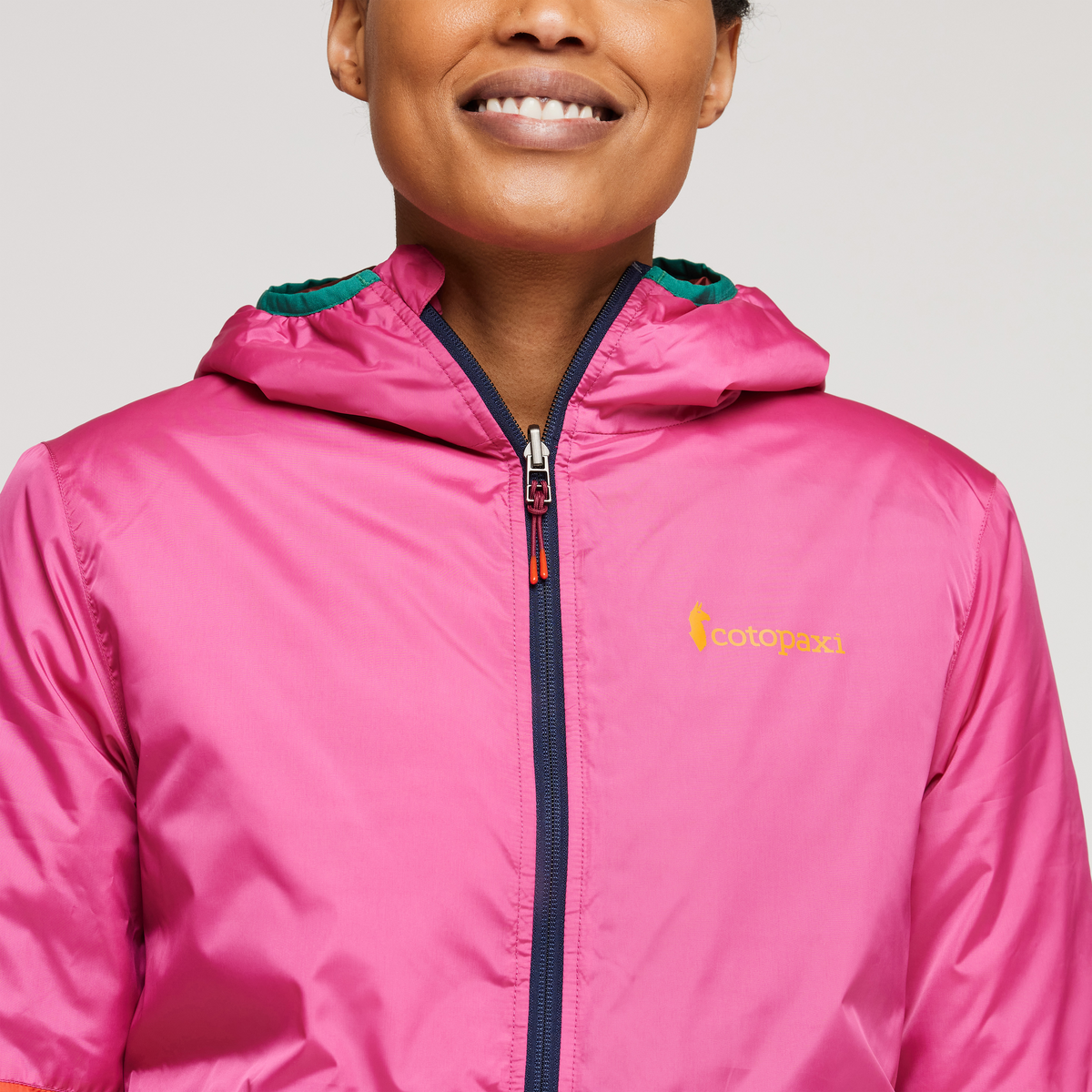 Teca Cálido Hooded Jacket - Women's, Spicy Sweet, Model Callie