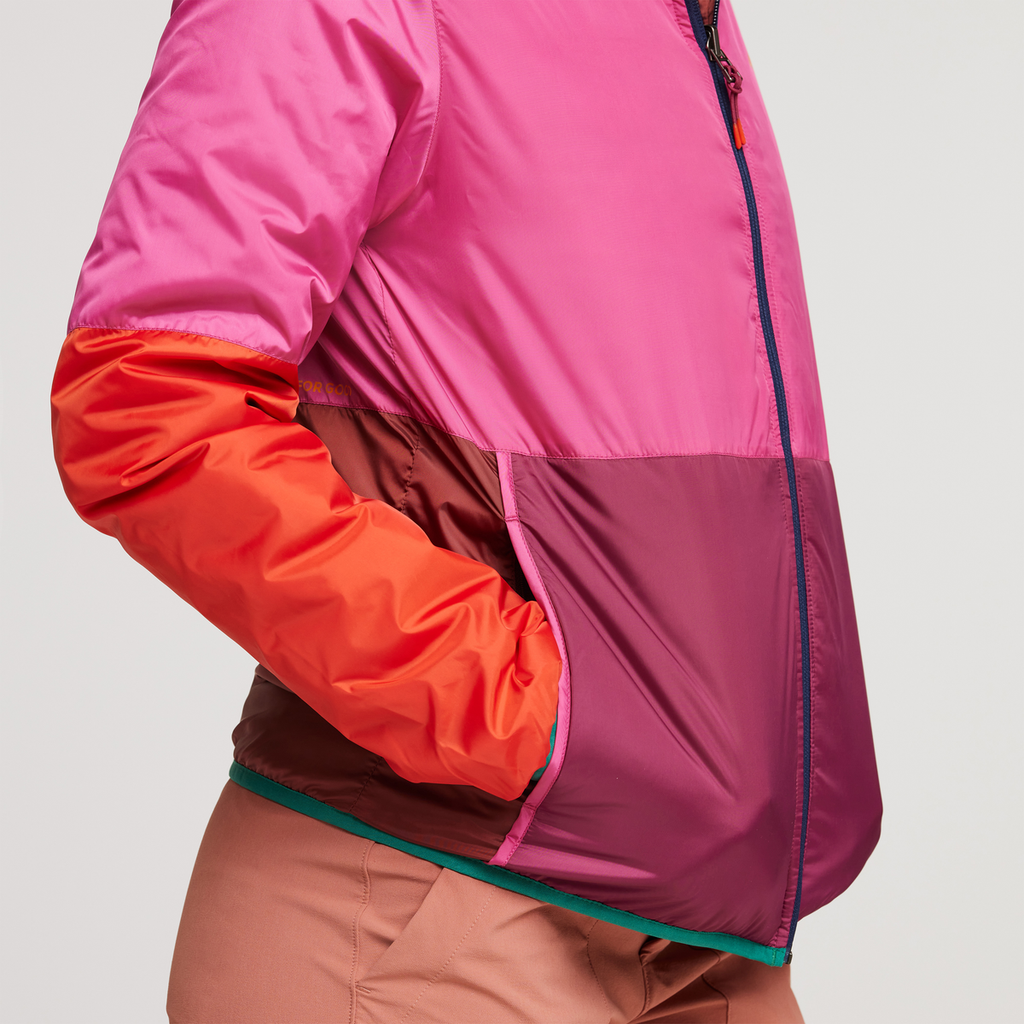 Teca Cálido Hooded Jacket - Women's, Spicy Sweet, Model Callie
