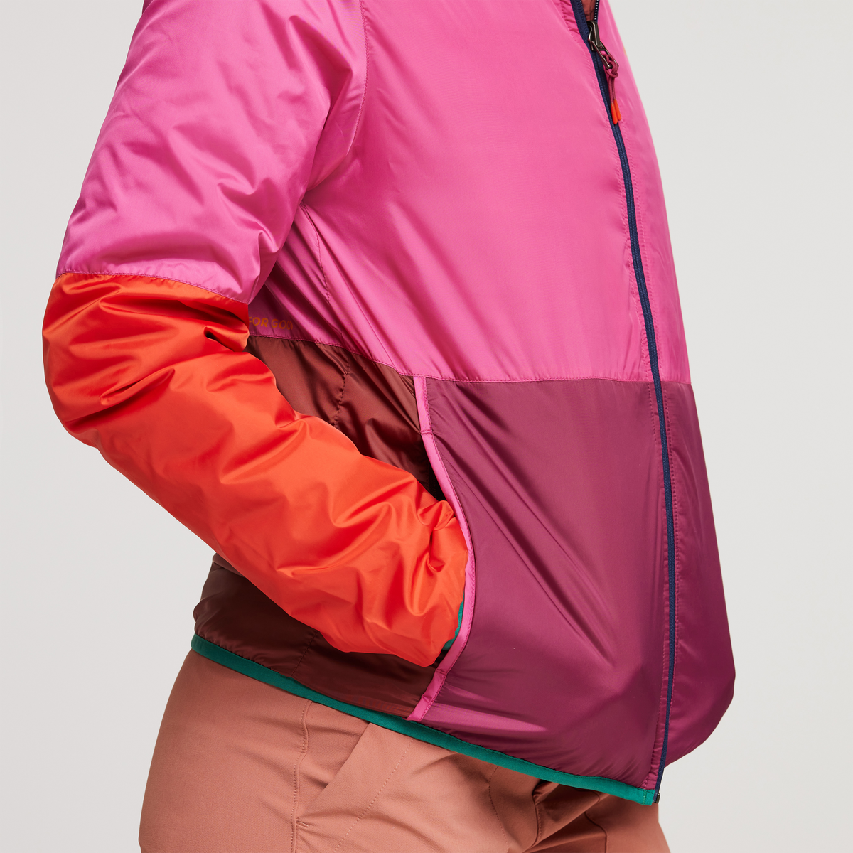 Teca Cálido Hooded Jacket - Women's, Spicy Sweet, Model Callie