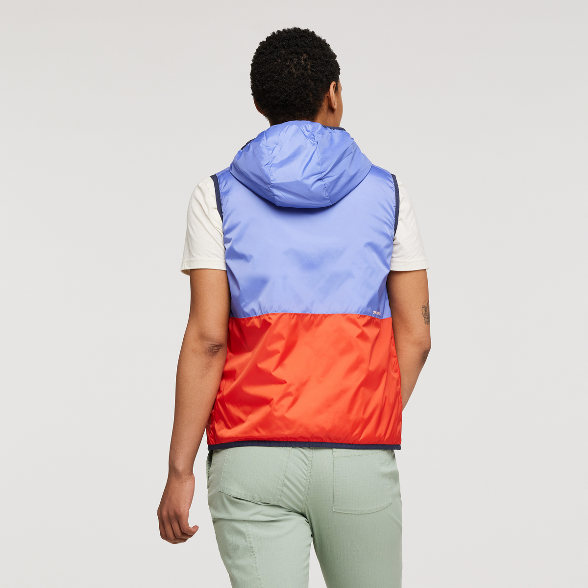 Teca Cálido Hooded Vest - Women's, Honeybee, Model Callie