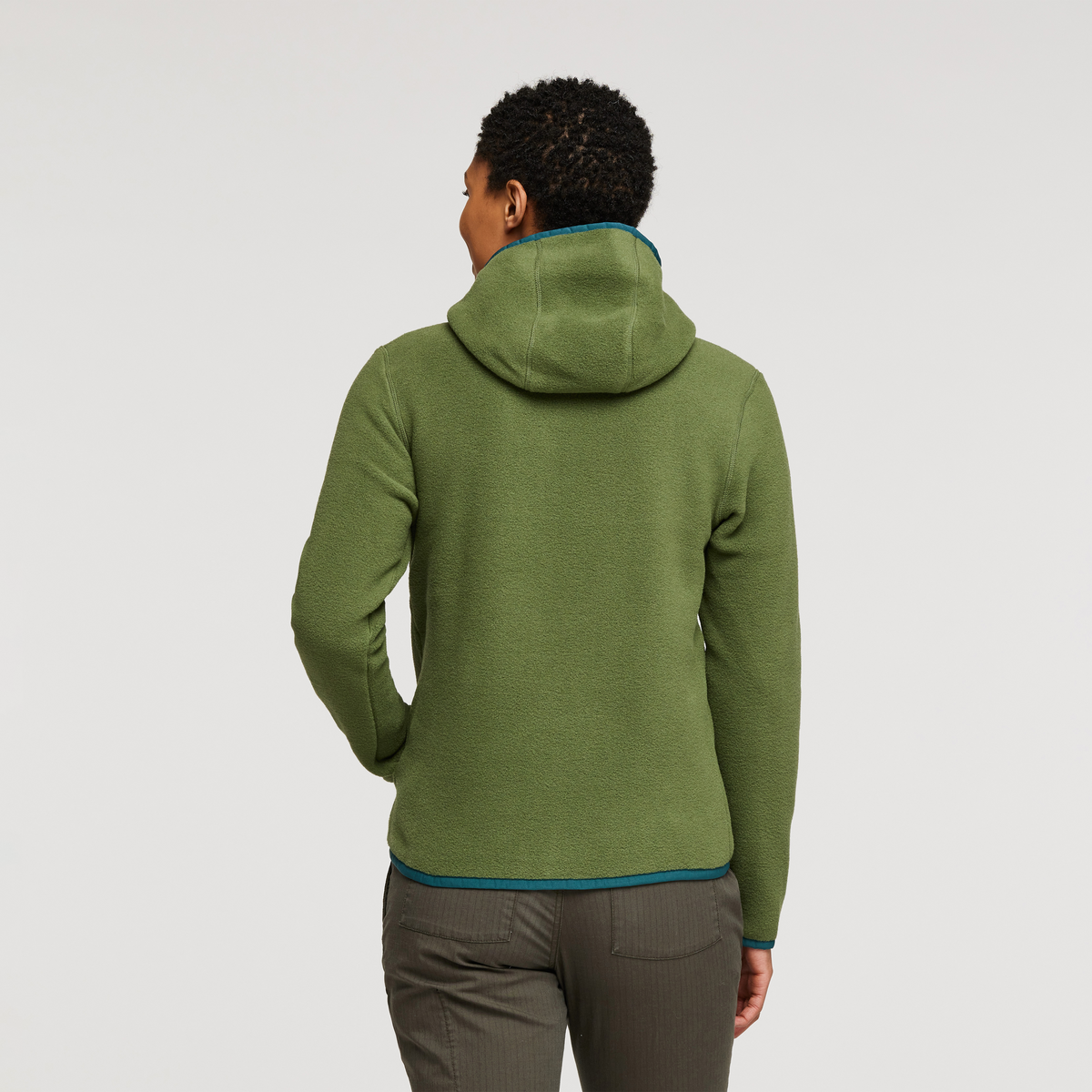 Teca Fleece Hooded Full-Zip Jacket - Women's, Squirrel, Model Callie