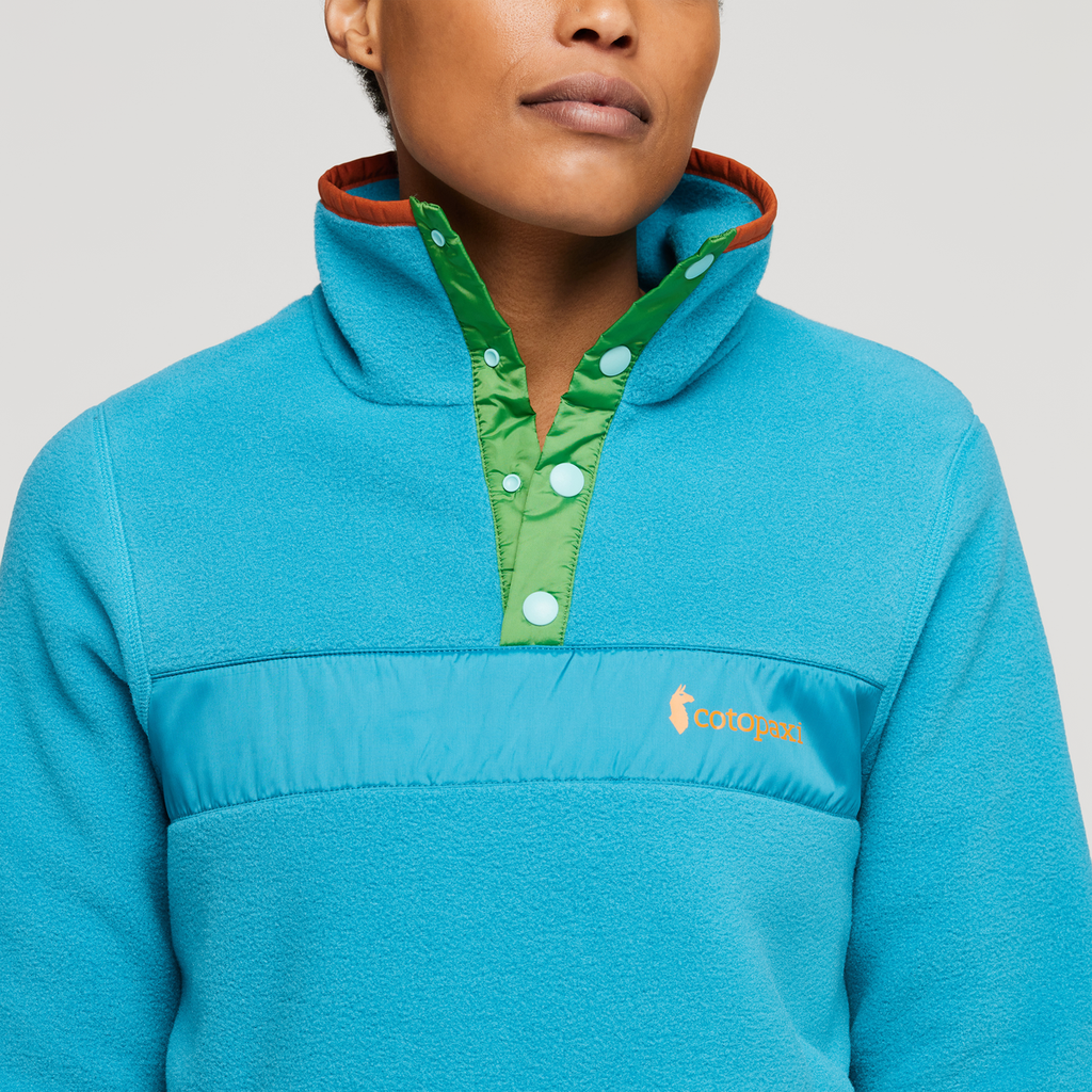 Teca Fleece Pullover - Women's, Water Slide, Model Callie