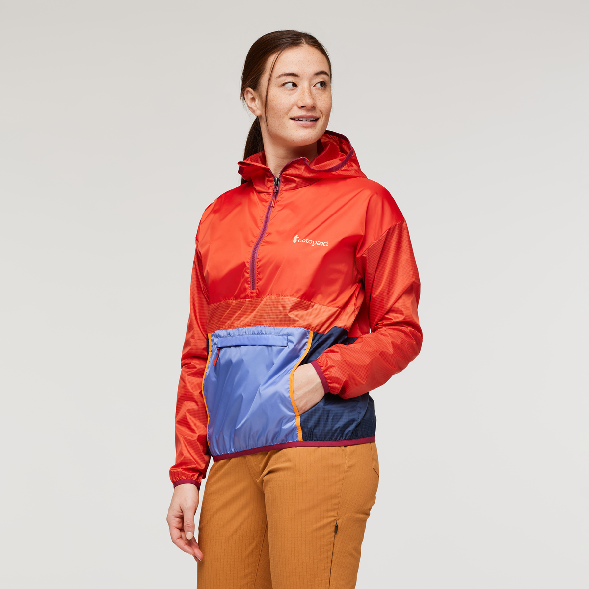 Teca Half-Zip Windbreaker - Women's, Fiesty, Model Aya