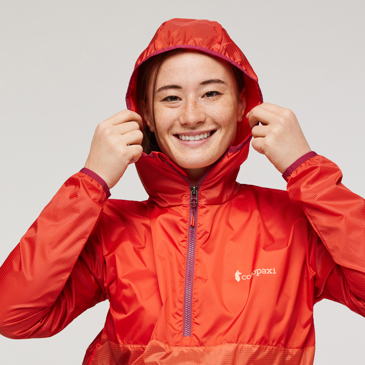 Teca Half-Zip Windbreaker - Women's, Fiesty, Model Aya