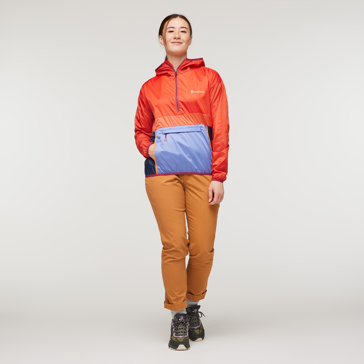 Teca Half-Zip Windbreaker - Women's, Fiesty, Model Aya