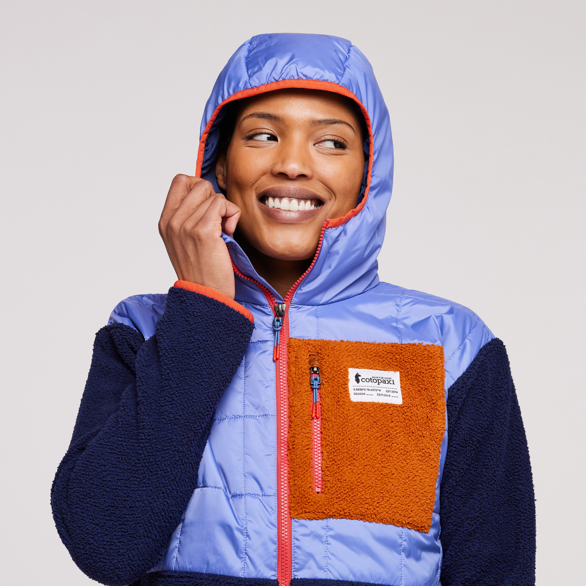 Trico Hybrid Jacket - Women's, Lupine/Maritime, Model Callie