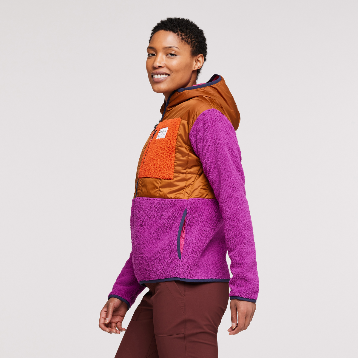 Trico Hybrid Jacket - Women's, Mezcal/Foxglove, Model Callie