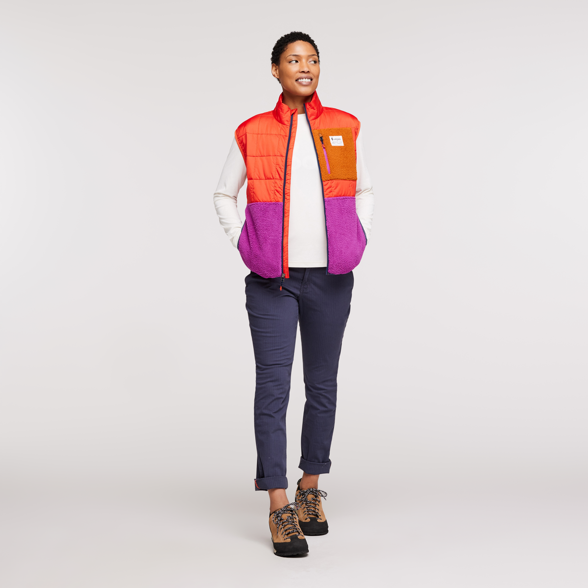 Trico Hybrid Vest - Women's, Canyon/Foxglove, Model Callie