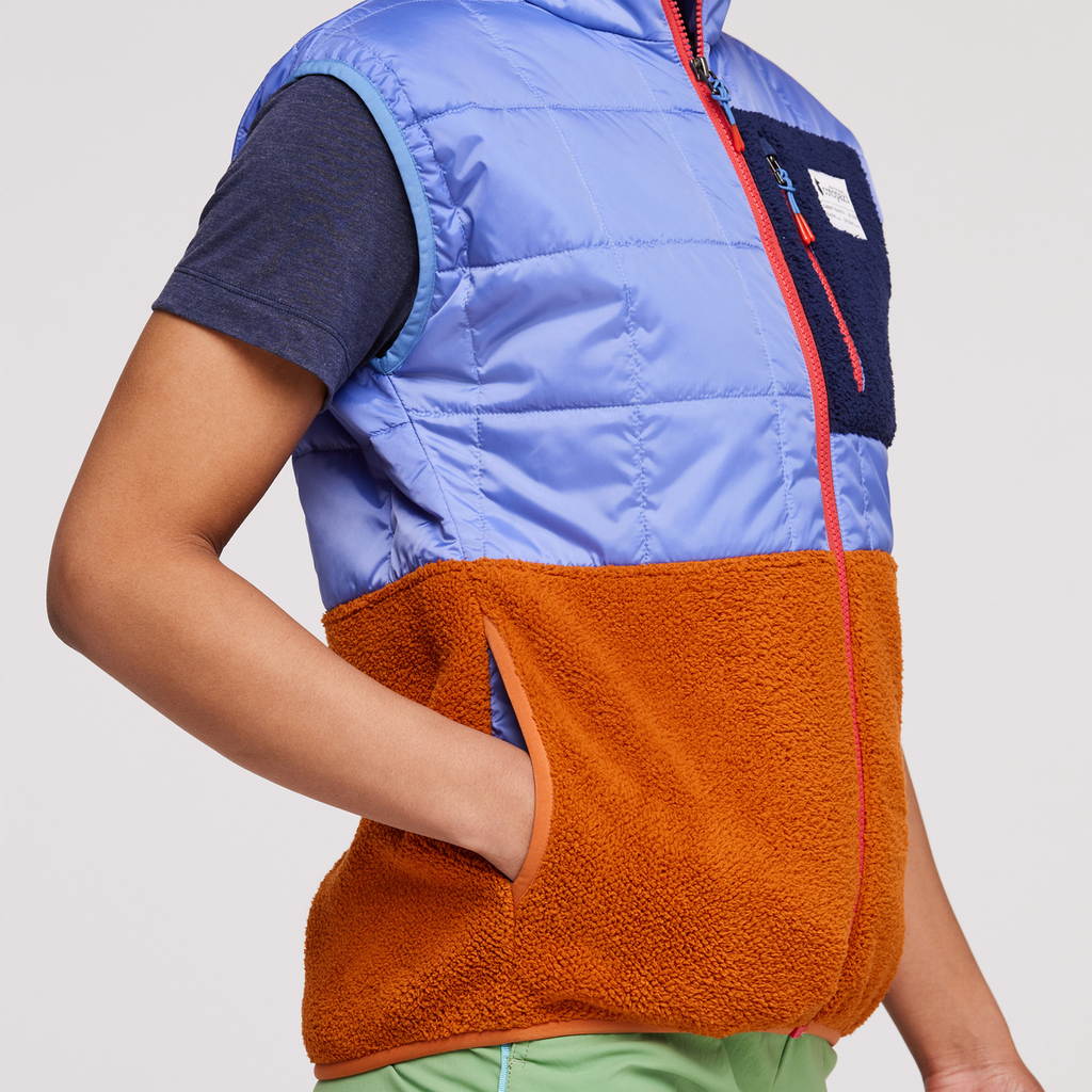 Trico Hybrid Vest - Women's, Lupine/Mezcal, Model Callie