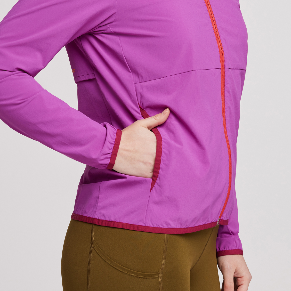 Vuelta Performance Windbreaker Jacket - Women's, Foxglove, Model Courtney