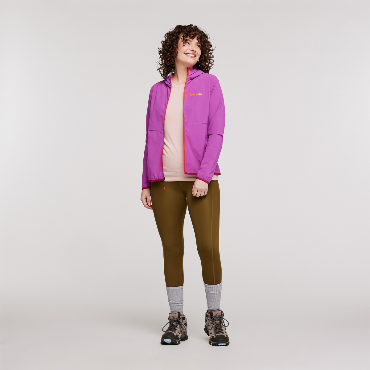 Vuelta Performance Windbreaker Jacket - Women's, Foxglove, Model Courtney