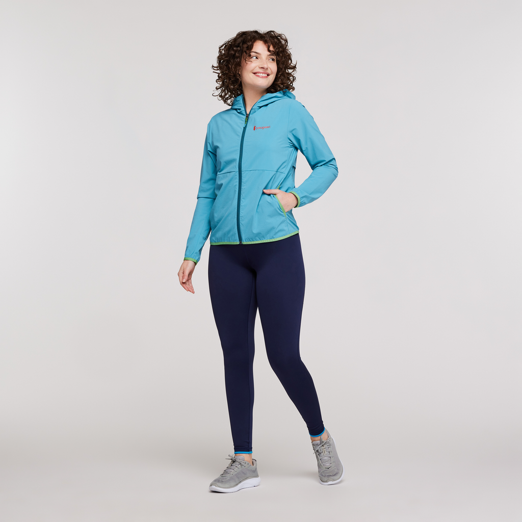 Vuelta Performance Windbreaker Jacket - Women's, Poolside, Model Courtney