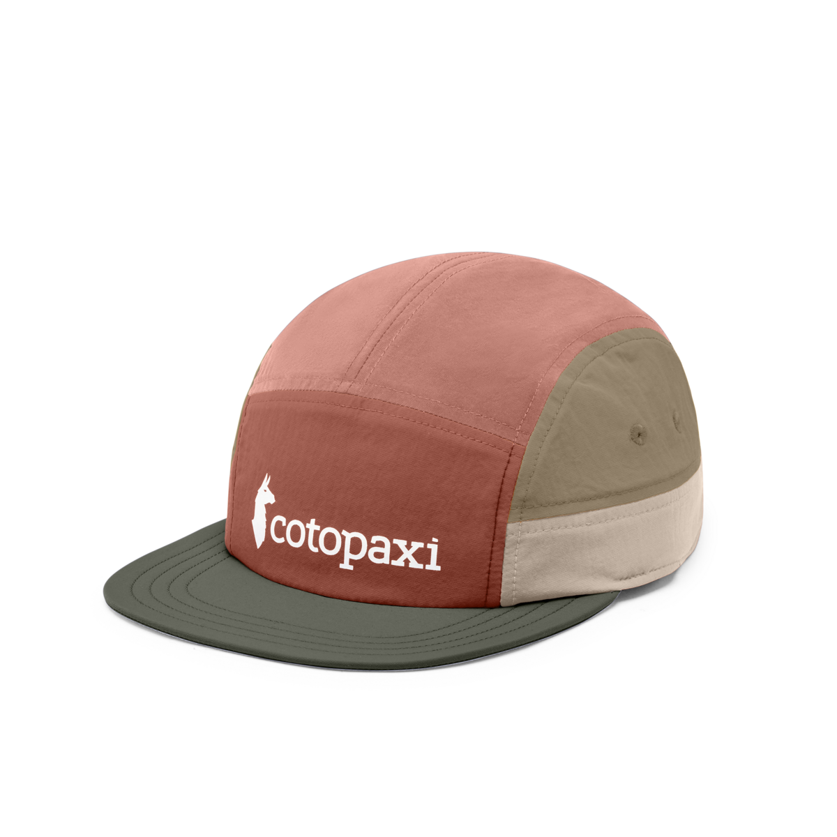 Cotopaxi Tech 5-Panel Hat, Faded Brick/Fatigue