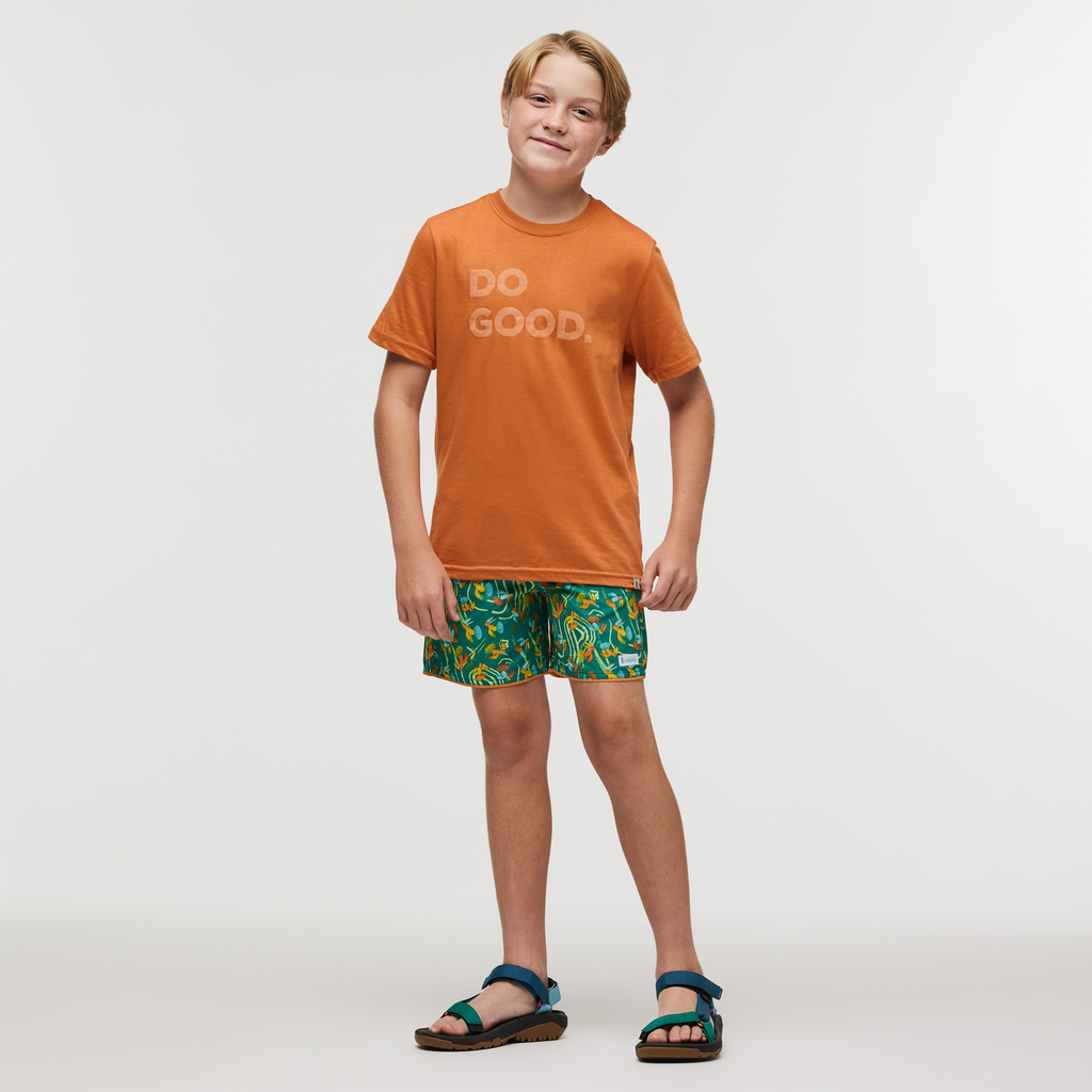 Cocodrilo Short - Boys' Print, Tucan Verde, Model Dax