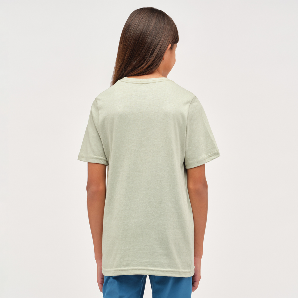 Ecuador Vibes T-Shirt - Kids', Green Tea, Model Scarlett