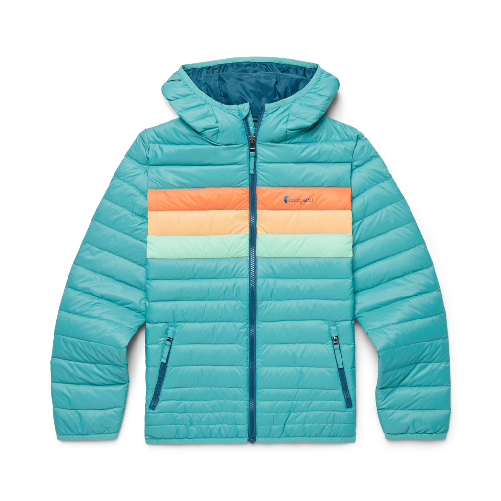 Fuego Hooded Down Jacket - Kids', Coastal Stripes