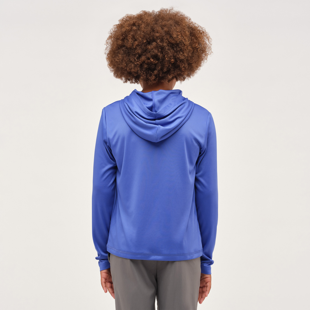 Tapir Long-Sleeve Tech Tee - Kids', Scuba Blue, Model Isaiah