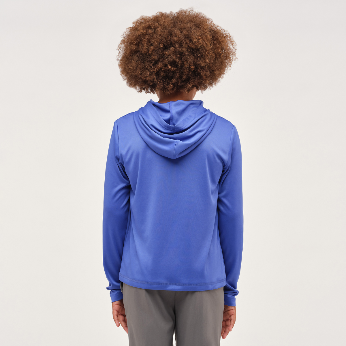 Tapir Long-Sleeve Tech Tee - Kids', Scuba Blue, Model Isaiah