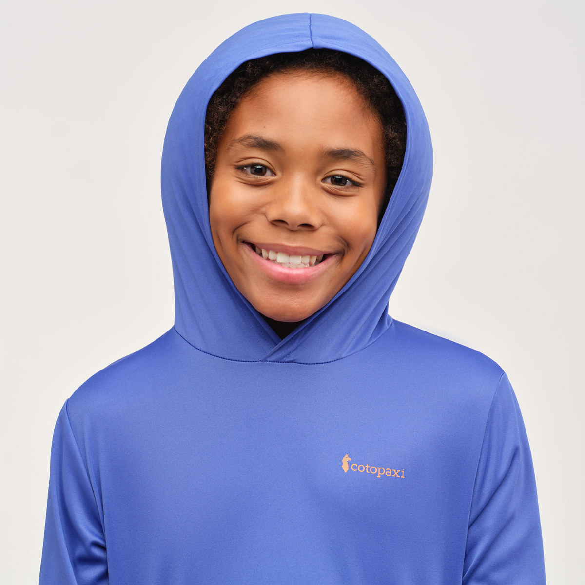 Tapir Long-Sleeve Tech Tee - Kids', Scuba Blue, Model Isaiah