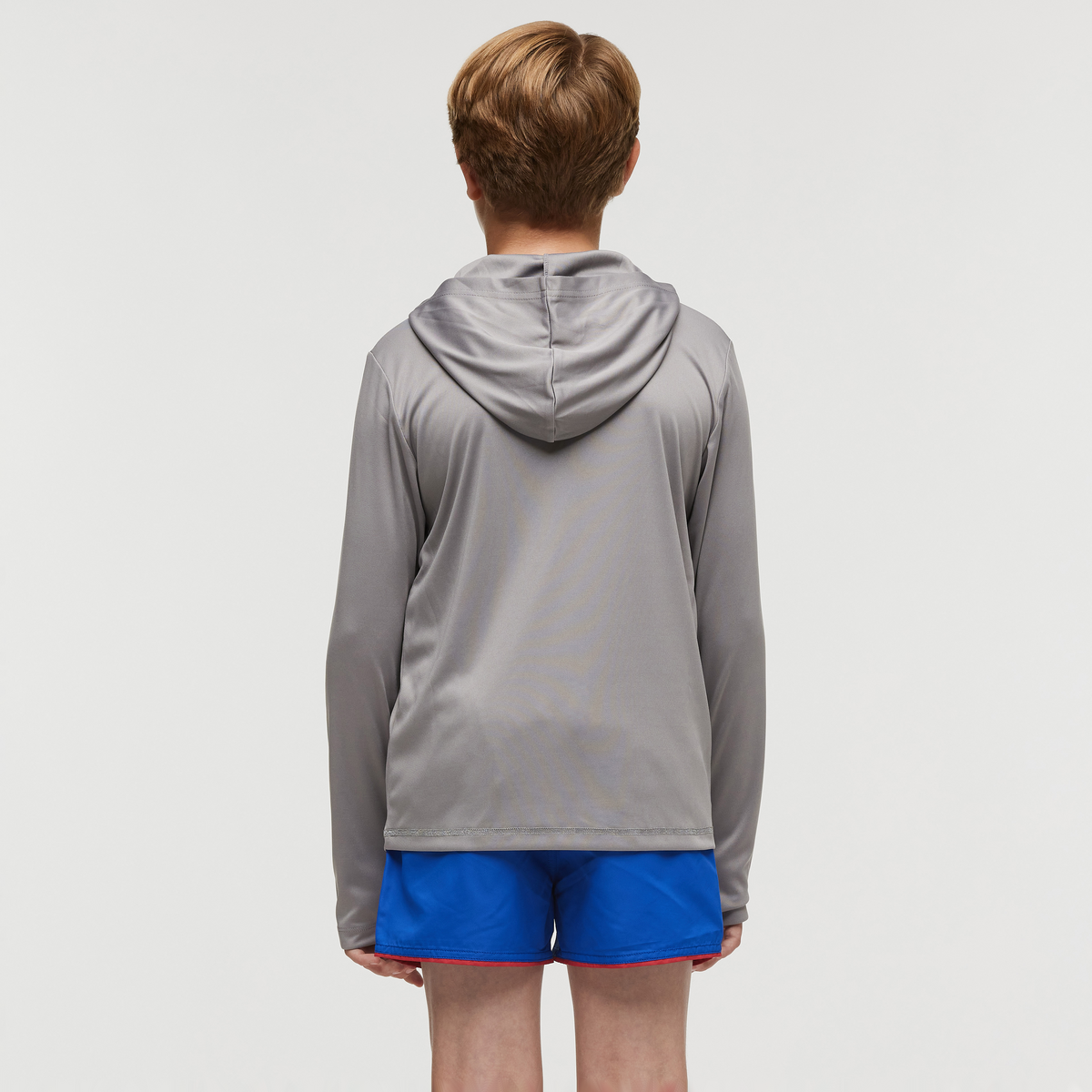 Tapir Long-Sleeve Tech Tee - Kids', Smoke, Model Dax