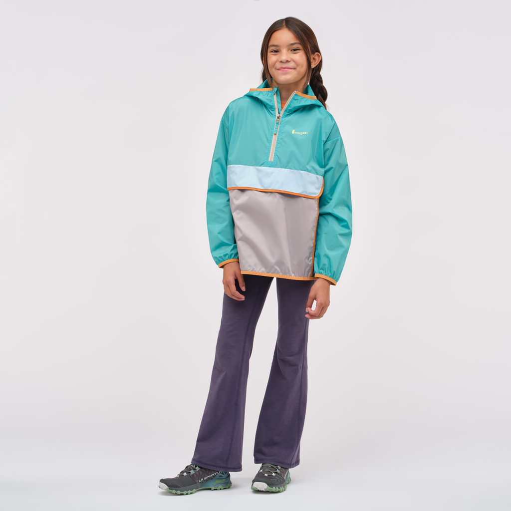 Teca Half-Zip Windbreaker - Kids', Golf Course, Model Scarlett