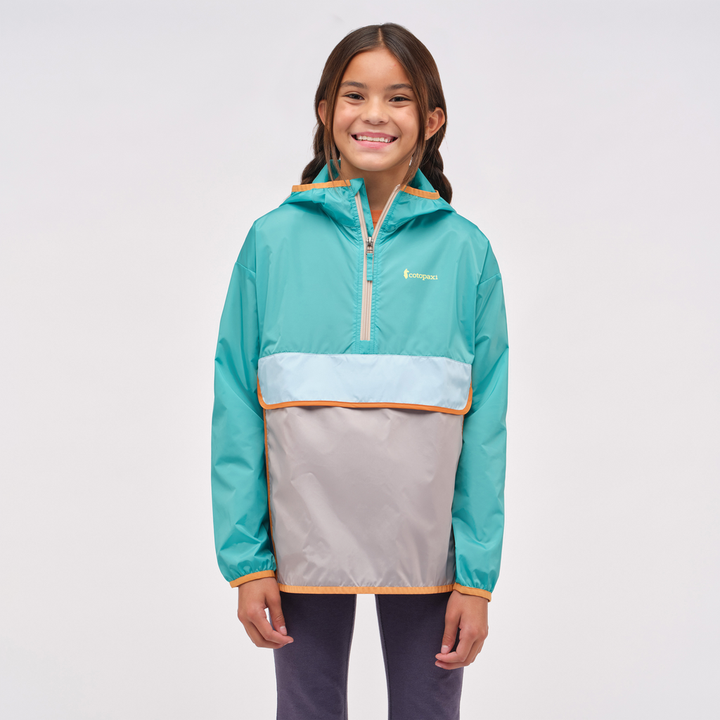 Teca Half-Zip Windbreaker - Kids', Golf Course, Model Scarlett