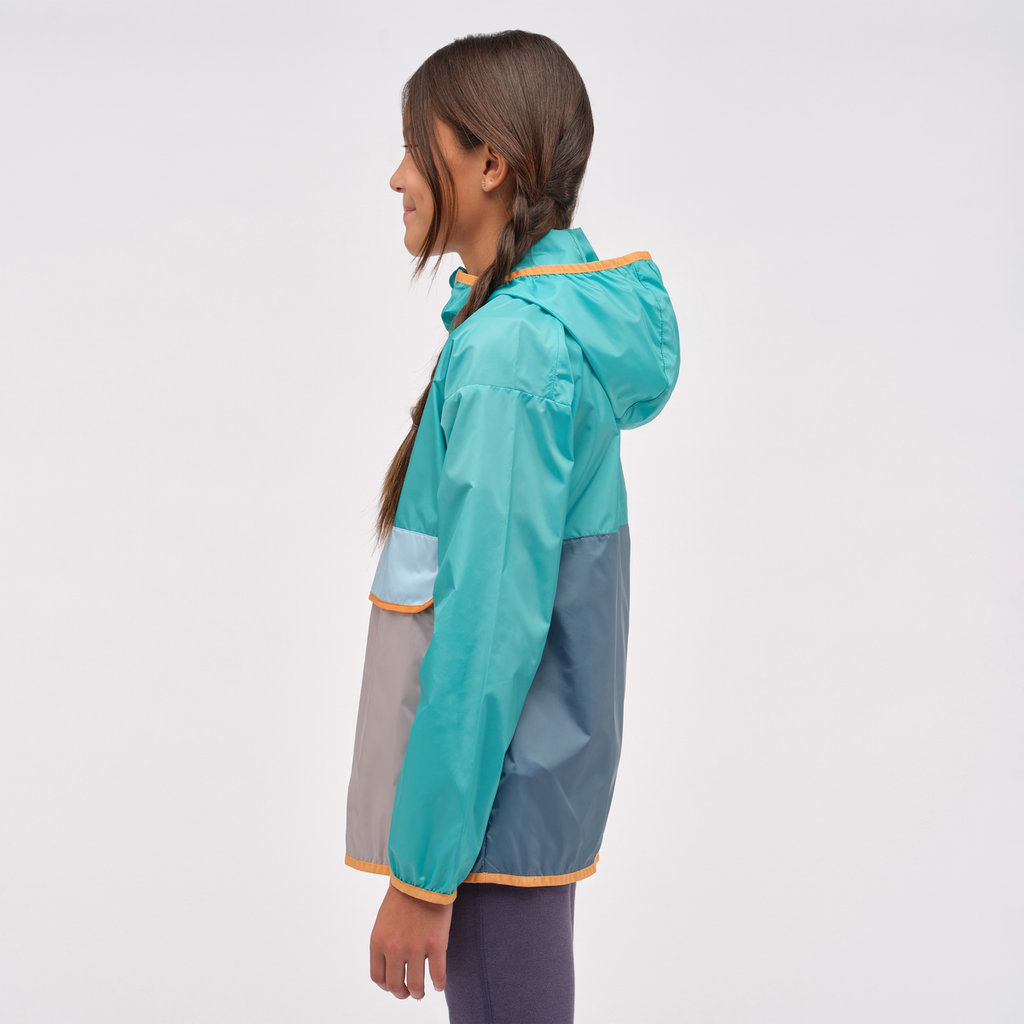 Teca Half-Zip Windbreaker - Kids', Golf Course, Model Scarlett