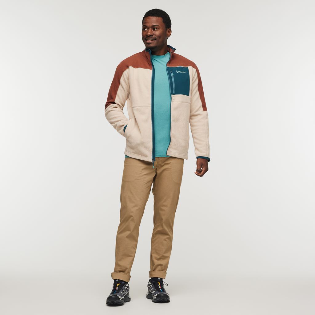 Abrazo Fleece Full-Zip Jacket - Men's, Acorn/Oatmeal, Model Jeremy