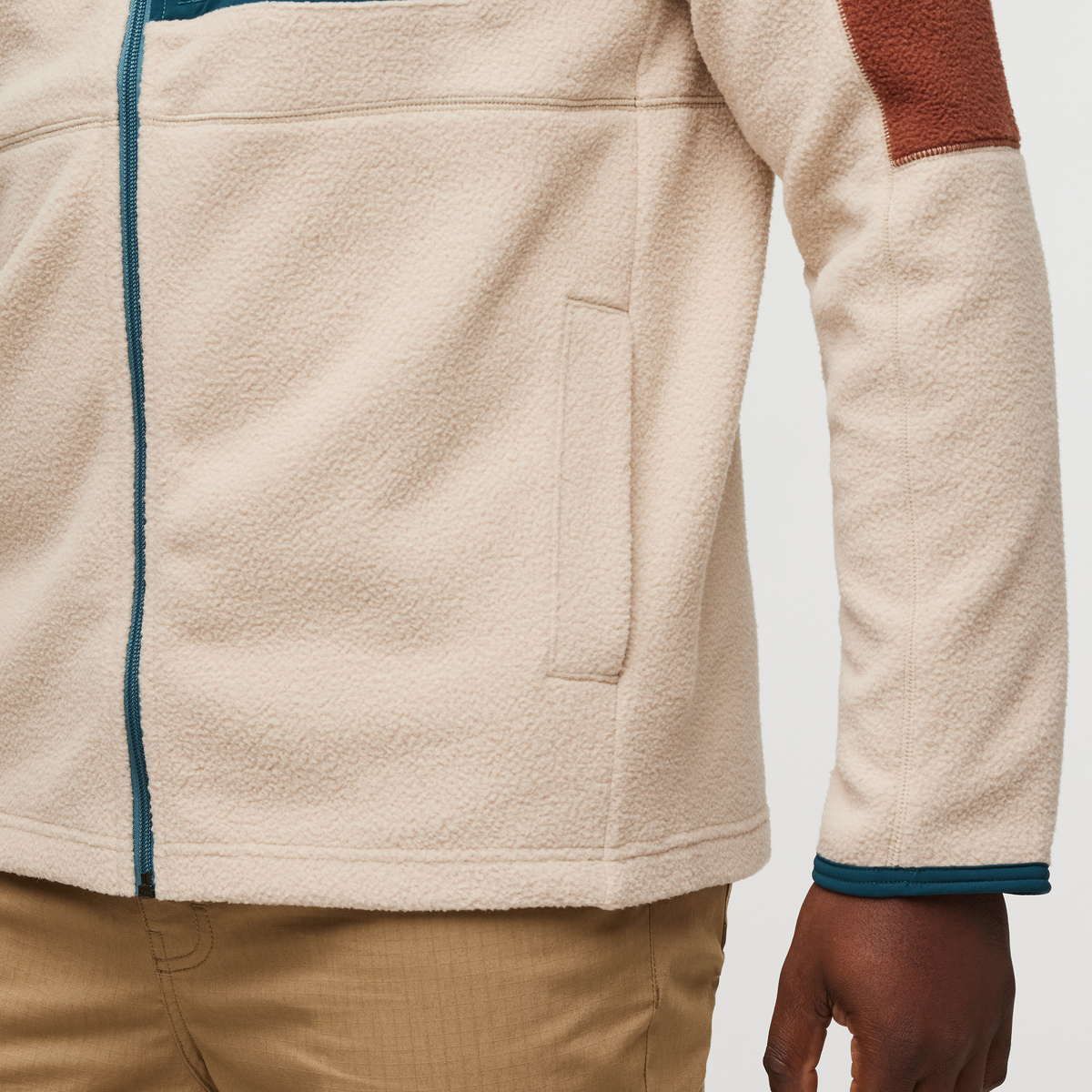 Abrazo Fleece Full-Zip Jacket - Men's, Acorn/Oatmeal, Model Jeremy