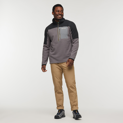Abrazo Half-Zip Fleece Jacket - Men's, Black/Cinder, Model Jeremy