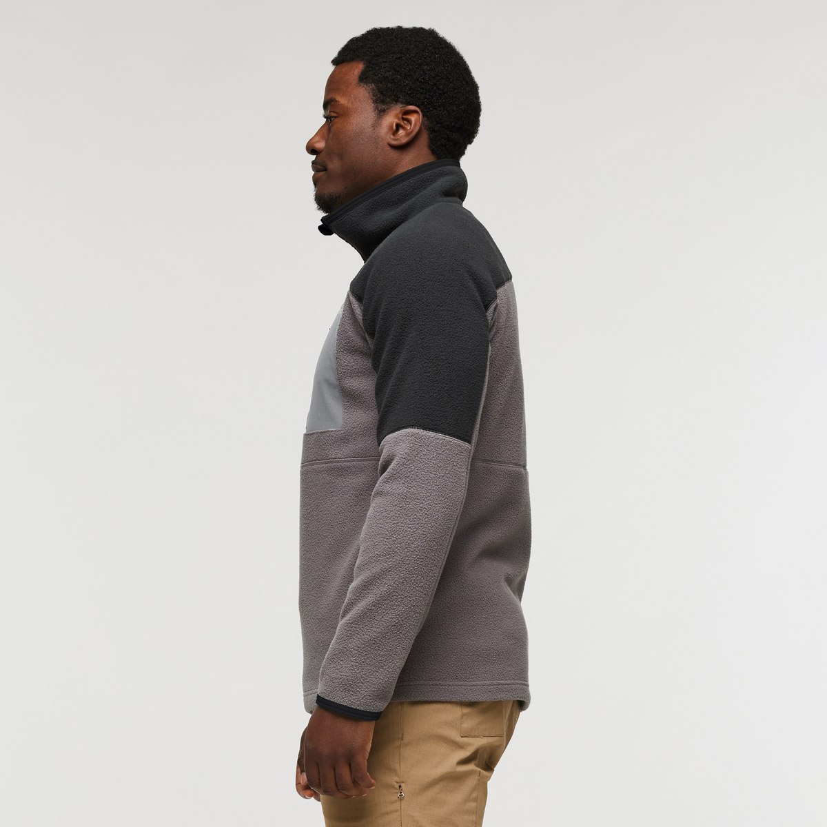 Abrazo Half-Zip Fleece Jacket - Men's, Black/Cinder, Model Jeremy